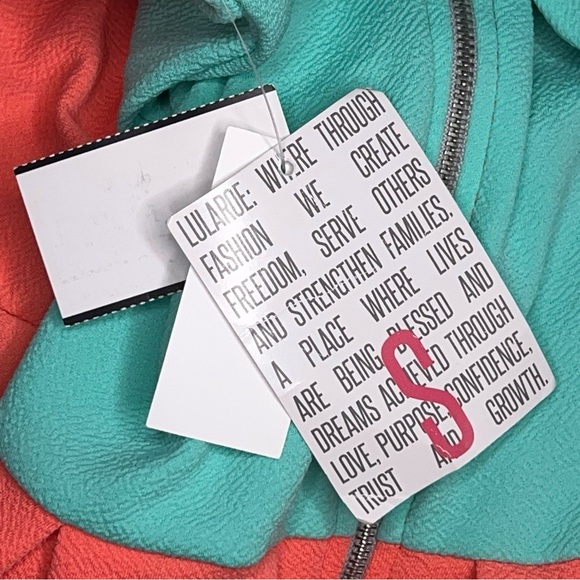 NEW Small LuLaRoe Amelia Dress Neon Coral Mint Green Short Sleeve Stretch Aline - Picture 13 of 16